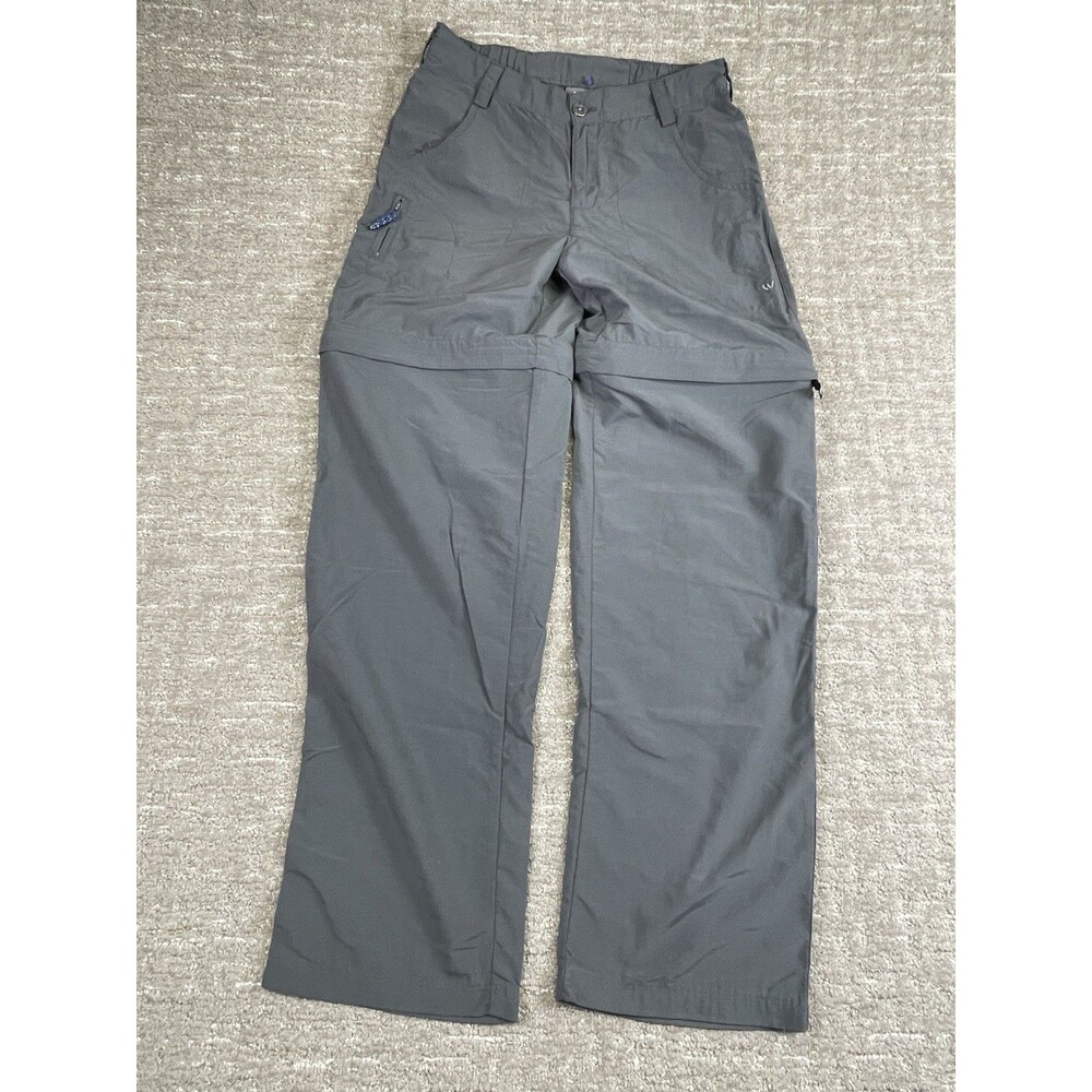 Women’s Small S White Sierra Outdoors Hiking Convertible Pants Gray 31” Inseam